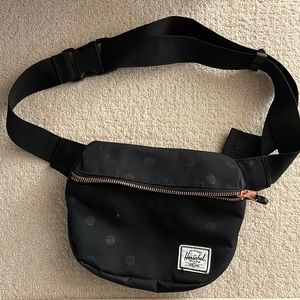 EUC Herschel black polka dot cross-body/ Fanny pack